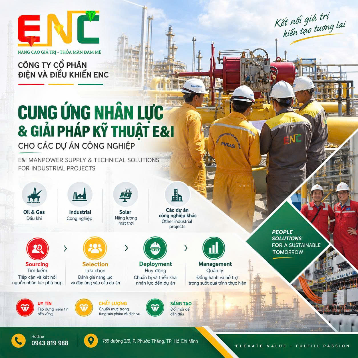 🔧 CÔNG TY ENC TUYỂN GẤP – 05 KỸ THUẬT VIÊN BẢO TRÌ 🔧